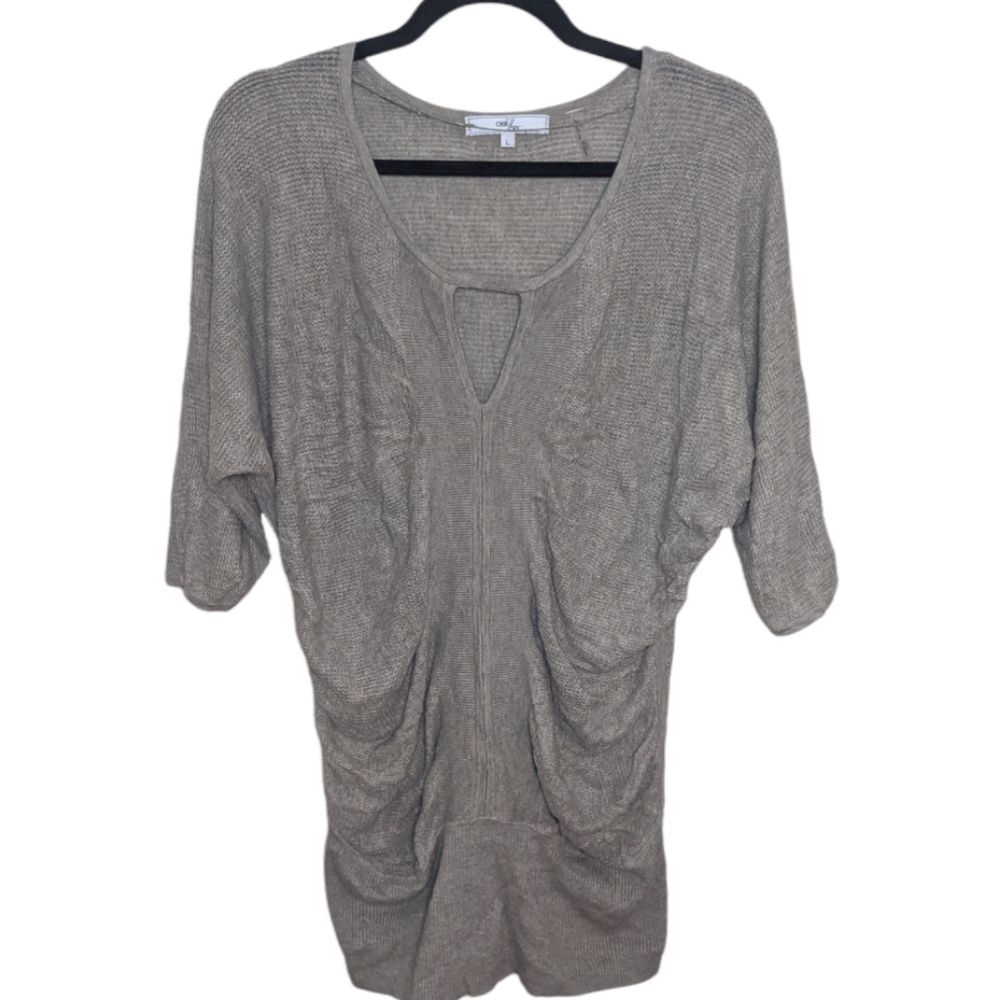 One7Six Beige Slouchy Sweater Dress Size L 💫 Cozy Fall Staple!